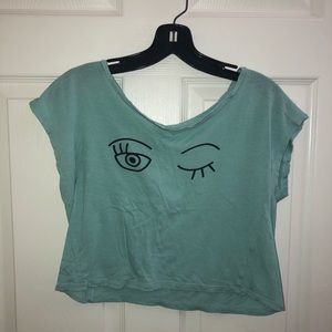 PACSUN (L.A Hearts) teal crop top!